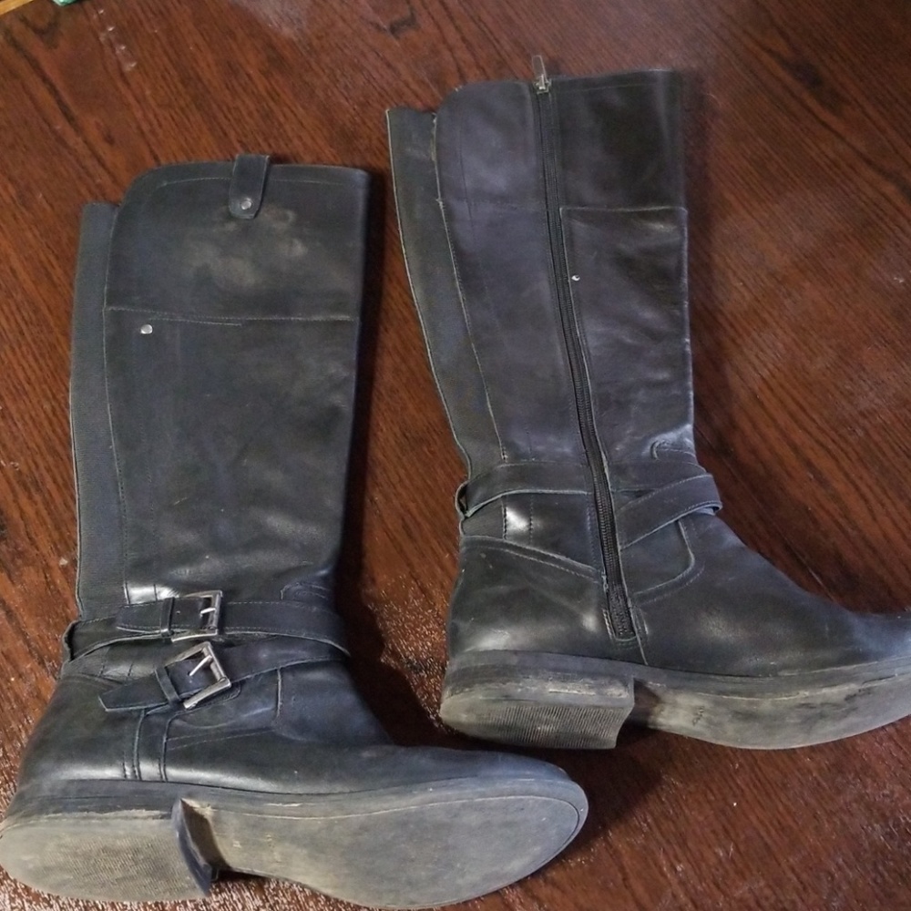 Marc Fisher black boots wide calf 11 wide